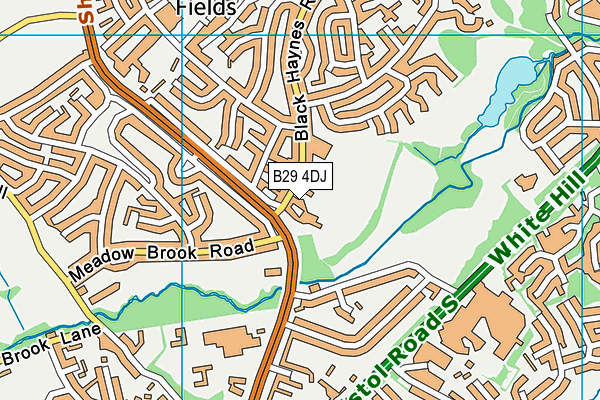 B29 4DJ map - OS VectorMap District (Ordnance Survey)