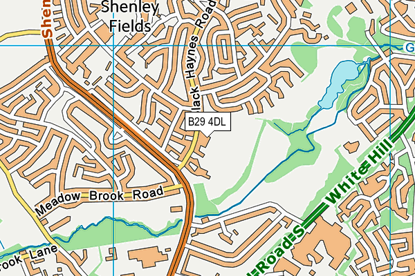 B29 4DL map - OS VectorMap District (Ordnance Survey)