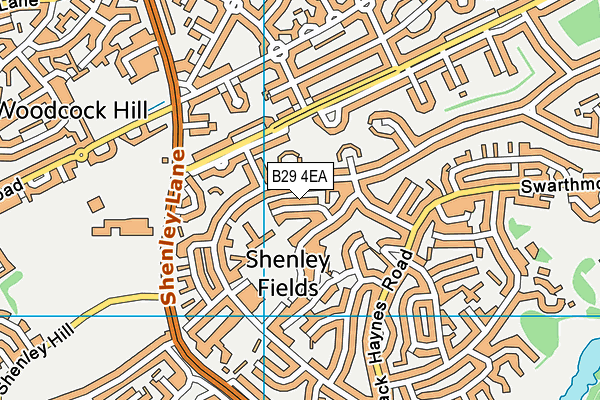 B29 4EA map - OS VectorMap District (Ordnance Survey)