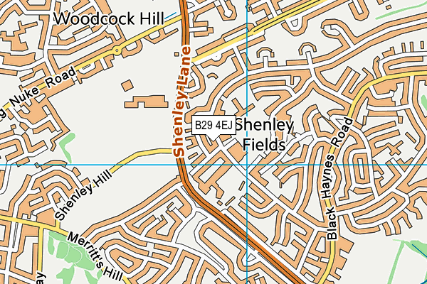 B29 4EJ map - OS VectorMap District (Ordnance Survey)