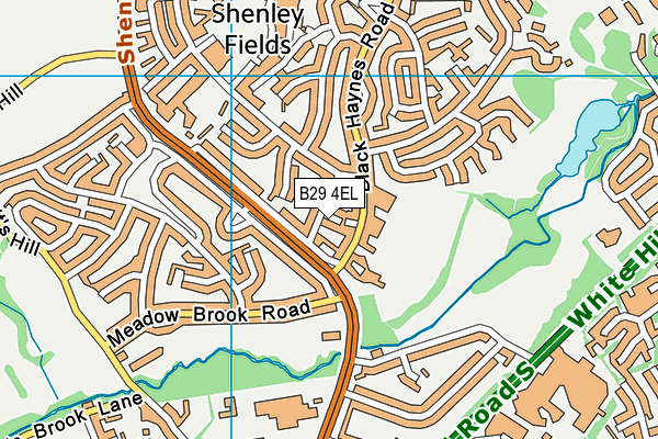 B29 4EL map - OS VectorMap District (Ordnance Survey)