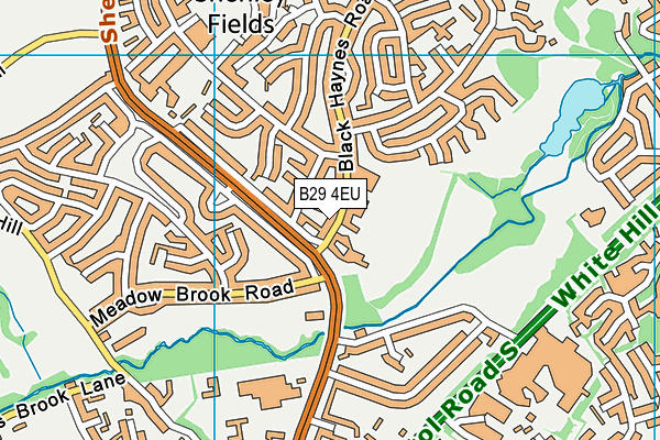B29 4EU map - OS VectorMap District (Ordnance Survey)