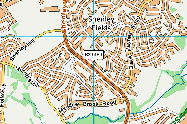 B29 4HJ map - OS VectorMap District (Ordnance Survey)