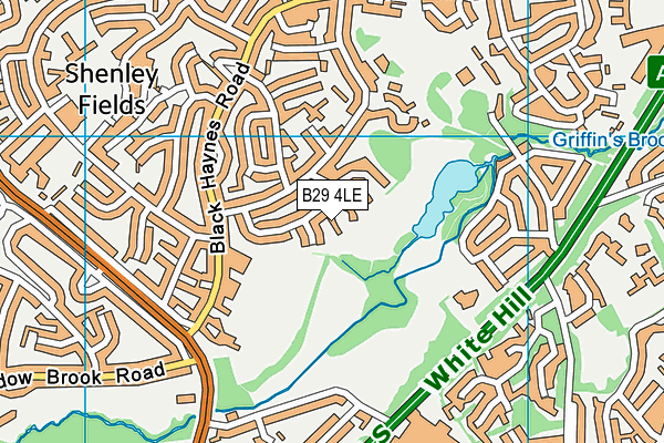 B29 4LE map - OS VectorMap District (Ordnance Survey)