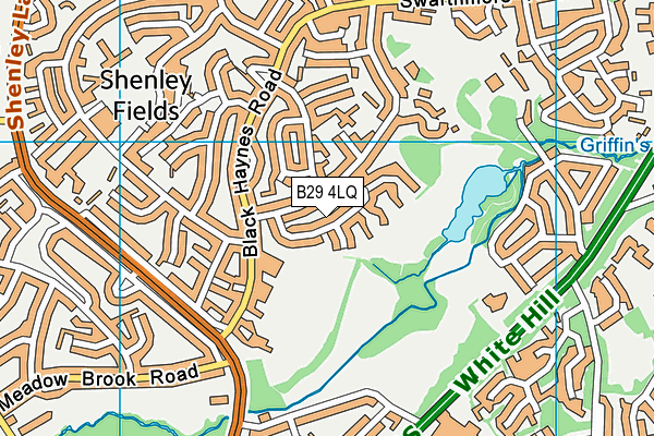B29 4LQ map - OS VectorMap District (Ordnance Survey)