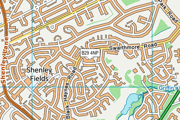 B29 4NP map - OS VectorMap District (Ordnance Survey)