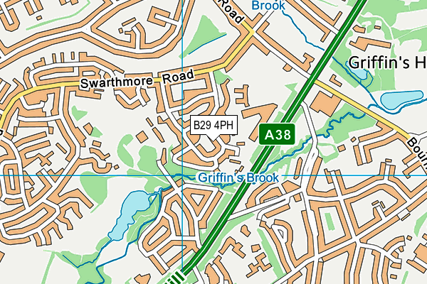 B29 4PH map - OS VectorMap District (Ordnance Survey)