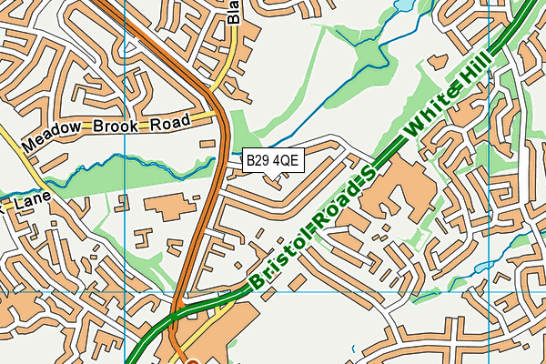 B29 4QE map - OS VectorMap District (Ordnance Survey)