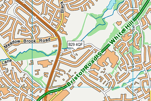 B29 4QF map - OS VectorMap District (Ordnance Survey)