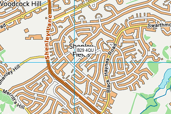 B29 4QU map - OS VectorMap District (Ordnance Survey)