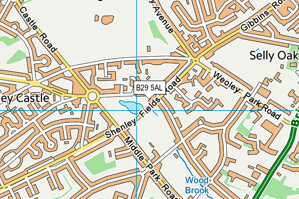 B29 5AL map - OS VectorMap District (Ordnance Survey)