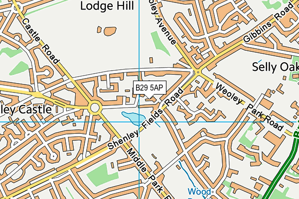 B29 5AP map - OS VectorMap District (Ordnance Survey)