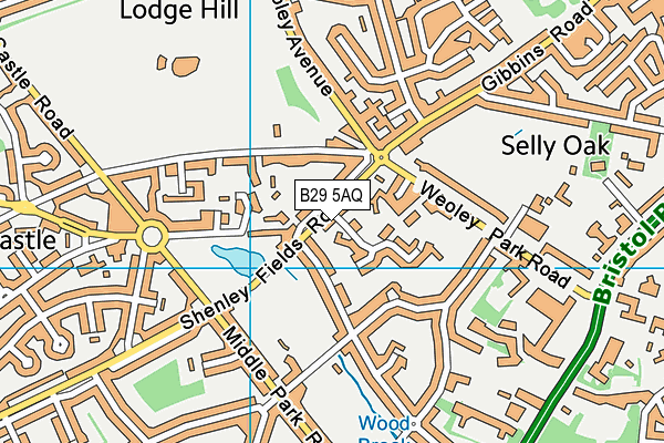 B29 5AQ map - OS VectorMap District (Ordnance Survey)