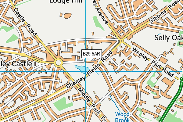 B29 5AR map - OS VectorMap District (Ordnance Survey)