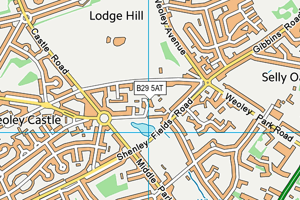 B29 5AT map - OS VectorMap District (Ordnance Survey)