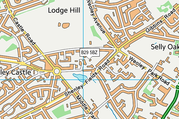 B29 5BZ map - OS VectorMap District (Ordnance Survey)