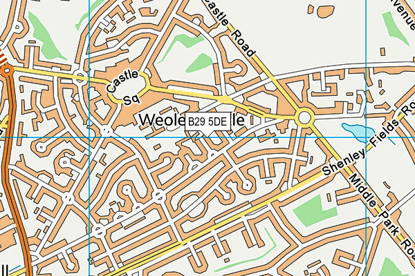 B29 5DE map - OS VectorMap District (Ordnance Survey)