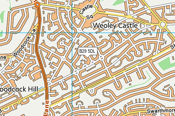 B29 5DL map - OS VectorMap District (Ordnance Survey)