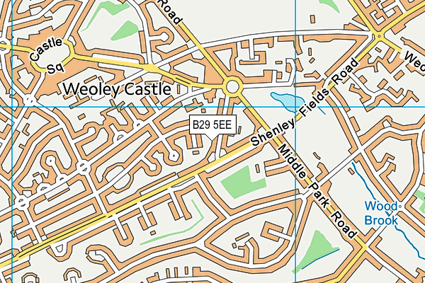 B29 5EE map - OS VectorMap District (Ordnance Survey)