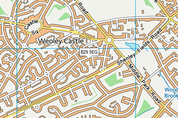 B29 5EG map - OS VectorMap District (Ordnance Survey)