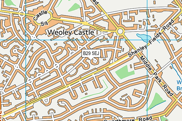 B29 5EJ map - OS VectorMap District (Ordnance Survey)