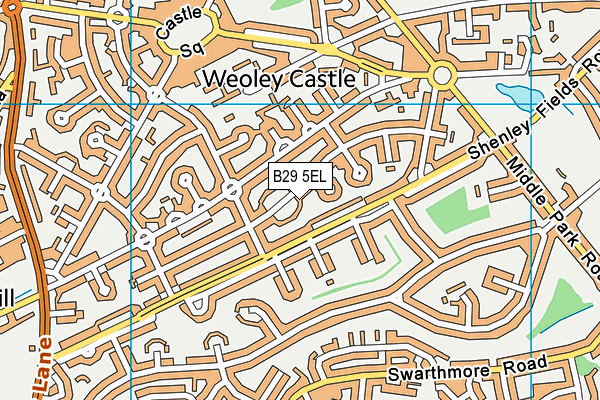 B29 5EL map - OS VectorMap District (Ordnance Survey)