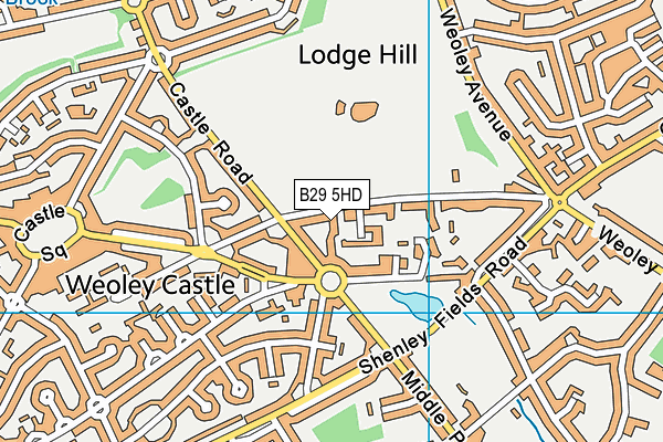 B29 5HD map - OS VectorMap District (Ordnance Survey)