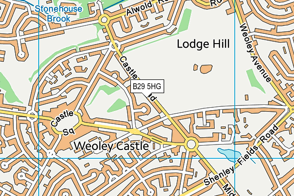 B29 5HG map - OS VectorMap District (Ordnance Survey)