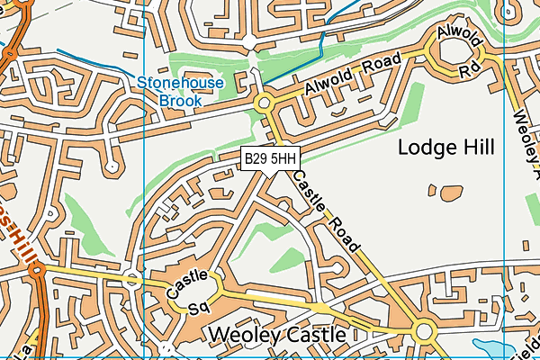 B29 5HH map - OS VectorMap District (Ordnance Survey)