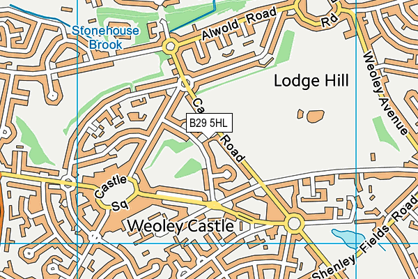 B29 5HL map - OS VectorMap District (Ordnance Survey)