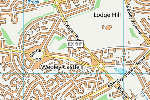 B29 5HP map - OS VectorMap District (Ordnance Survey)