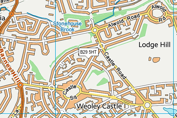 B29 5HT map - OS VectorMap District (Ordnance Survey)