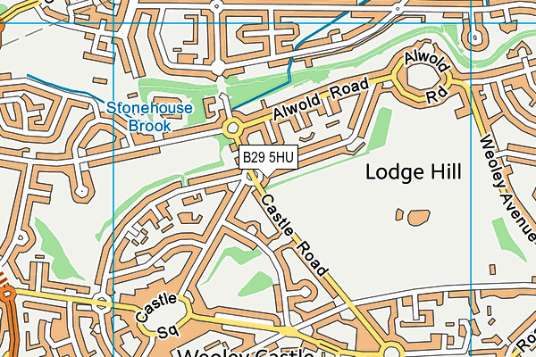 B29 5HU map - OS VectorMap District (Ordnance Survey)