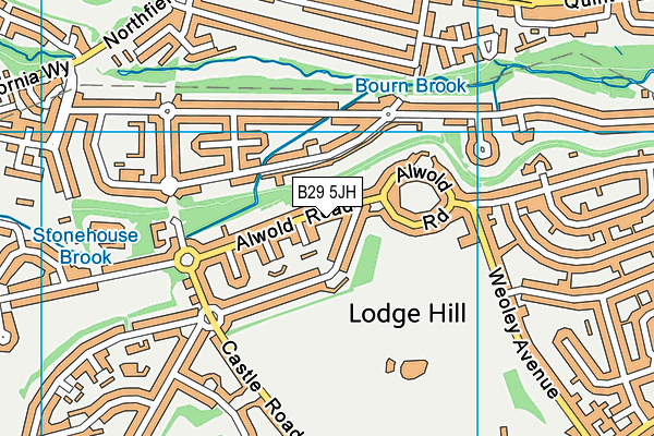 B29 5JH map - OS VectorMap District (Ordnance Survey)