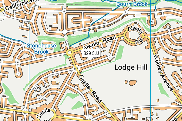 B29 5JJ map - OS VectorMap District (Ordnance Survey)