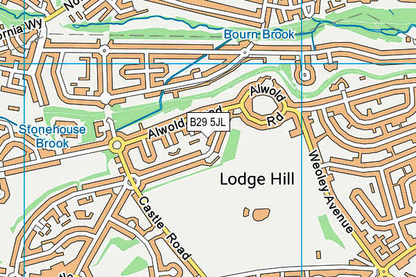 B29 5JL map - OS VectorMap District (Ordnance Survey)