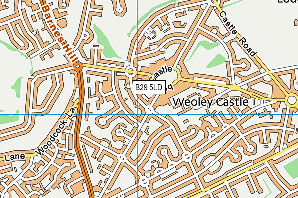 B29 5LD map - OS VectorMap District (Ordnance Survey)