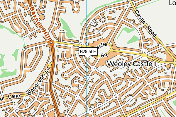 B29 5LE map - OS VectorMap District (Ordnance Survey)