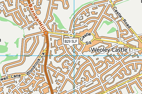 B29 5LF map - OS VectorMap District (Ordnance Survey)