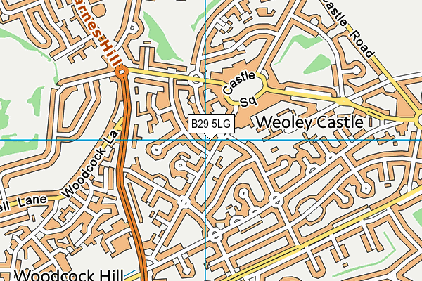 B29 5LG map - OS VectorMap District (Ordnance Survey)