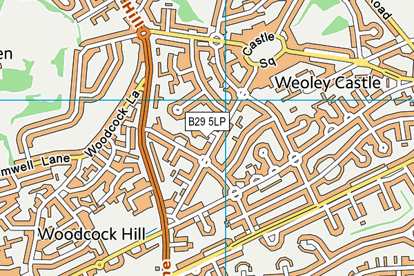 B29 5LP map - OS VectorMap District (Ordnance Survey)