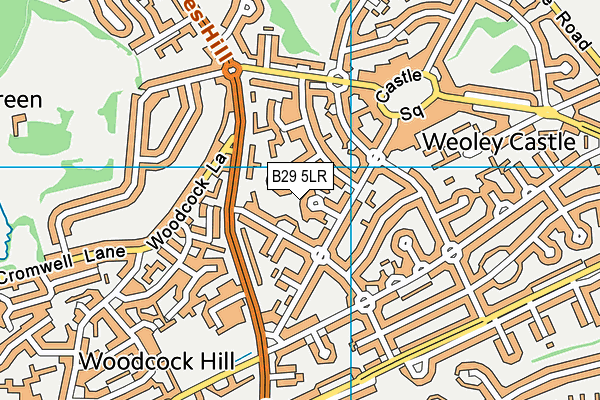B29 5LR map - OS VectorMap District (Ordnance Survey)