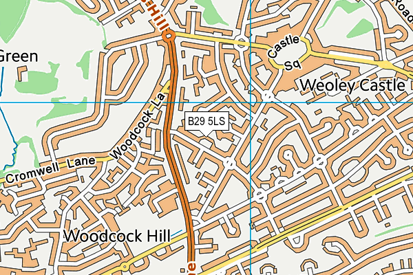 B29 5LS map - OS VectorMap District (Ordnance Survey)