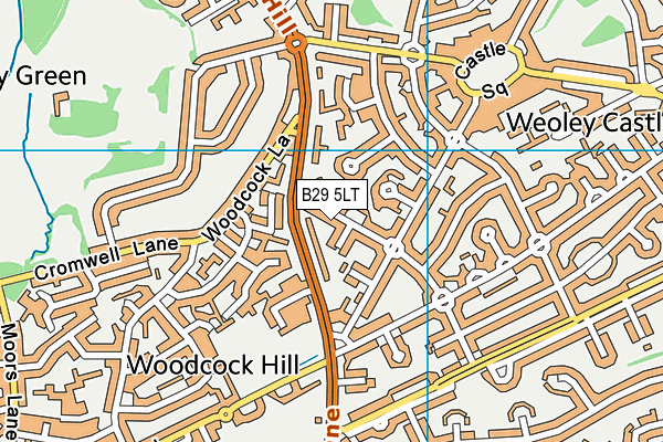 B29 5LT map - OS VectorMap District (Ordnance Survey)