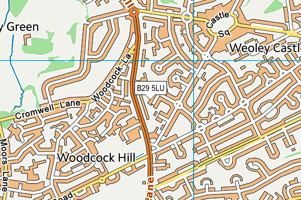 B29 5LU map - OS VectorMap District (Ordnance Survey)