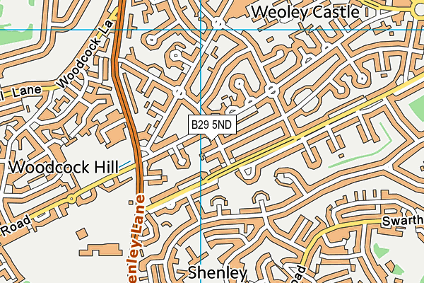 B29 5ND map - OS VectorMap District (Ordnance Survey)