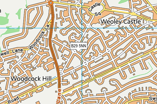 B29 5NN map - OS VectorMap District (Ordnance Survey)