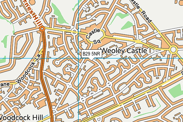 B29 5NR map - OS VectorMap District (Ordnance Survey)