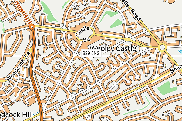 B29 5NS map - OS VectorMap District (Ordnance Survey)