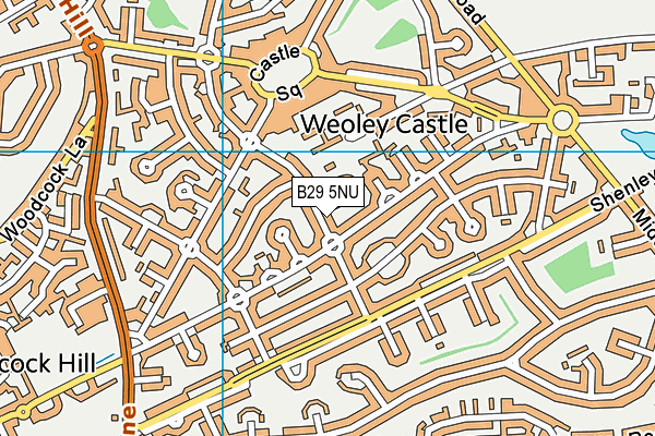 B29 5NU map - OS VectorMap District (Ordnance Survey)